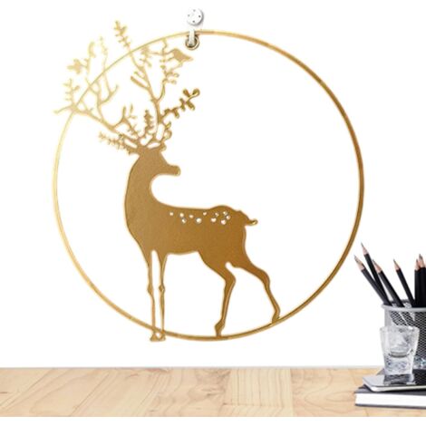murale en mtal Dcoration murale en mtal Cerf rustique et (1/5)