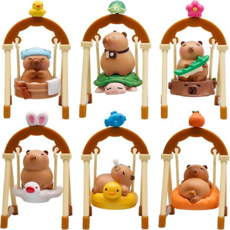 Capybara Jouet 6 Figurines danimaux CapybarasDcoration (1/5)