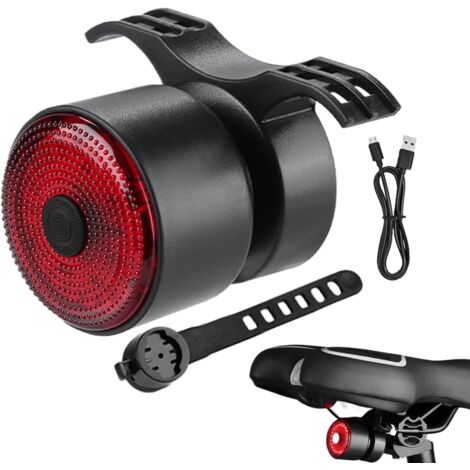 Arrire Vlo RechargeableFeu Stop LED avec Capteur de Freinage (1/5)