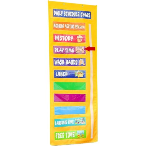 Schedule Pocket Chart Visual Calendar Organizer Pocket (1/5)