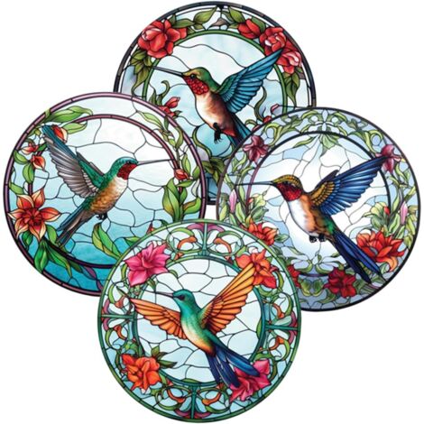 Adhsif Anti collision Pour Vitres Oiseaux 4 Feuilles Pvc (1/5)