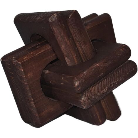 Wood Knot Decor Decorative Chain Links Sculpture Handcrafted (1/5)