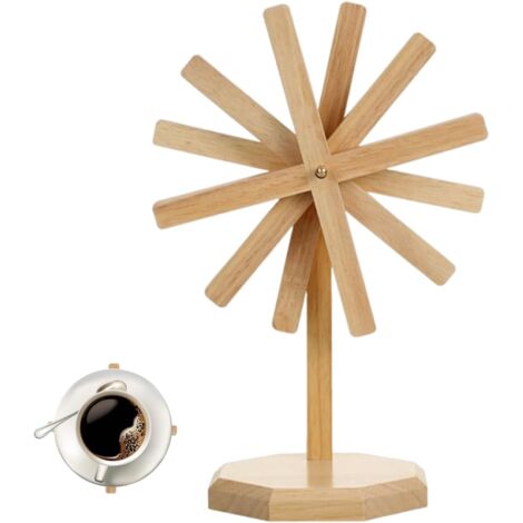De Trivets en Bois sous Verres Forme Moulin Vent Dessous De (1/5)