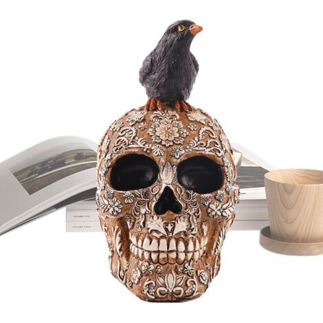 de Crne de Corbeau Halloween Ornement Dcoratif de Crne (1/5)