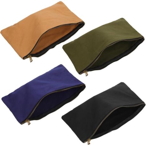 De 4 Pochettes Outils en Toile Fermeture clair Paquet De (1/5)