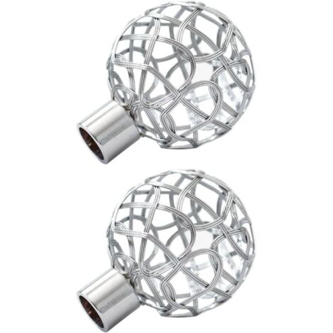 de 2 Embouts Dcoratifs pour Tringle Rideau en Fer Blanc (1/5)
