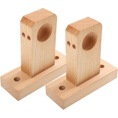 pices Support Mural pour Tringle Rideaux Bois Robuste et (1/5)