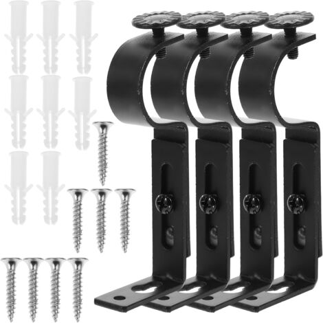 de Tringle Rideaux Rglables en Mtal Robuste 4 Pices Fixation (1/5)