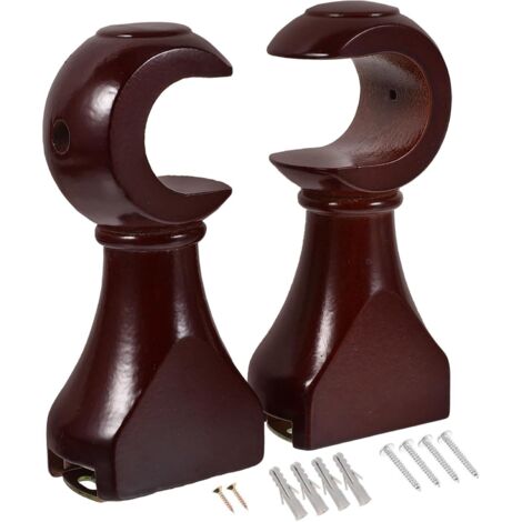 pices Lot de Supports Tringle Rideau Bois Robustes Fixation (1/5)
