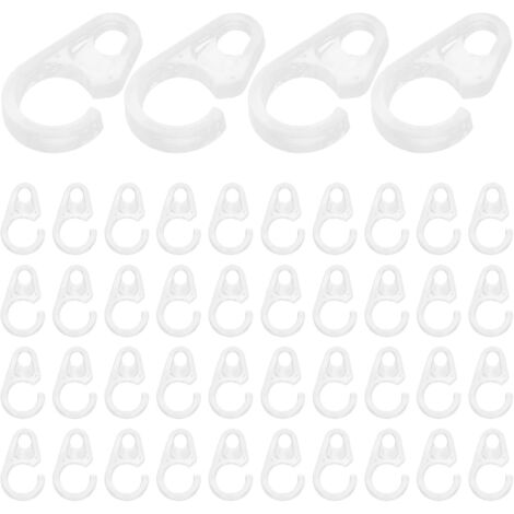 de 80 Crochets pour Rideaux Transparents en Plastique Pinces (1/5)