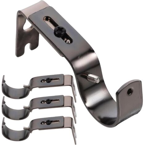 pices Supports de Tringle Rideaux Rglables Noir pour Tringle (1/5)