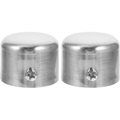 de 2 Embouts pour Tringle Rideau en Alliage Inoxydable (1/5)