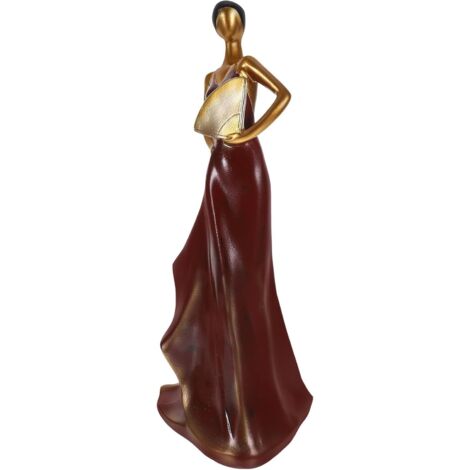 sentoir Bouteilles De Vin en R sine Rouge Statue De Dame D (1/5)