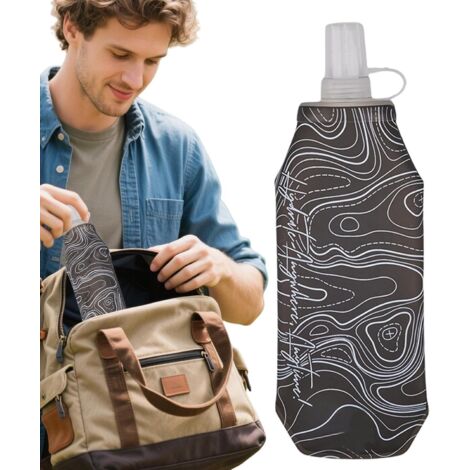 d Eau Bouteille d Eau de Voyage Anti Fuites Tasse Souple (1/5)