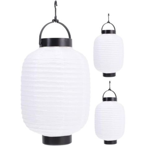 Lanternes Japonaises Papier Blanches Pliables Lot pour (1/5)