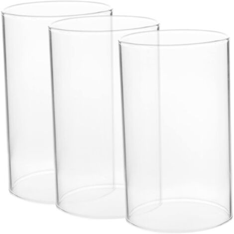 De 3 Abat jours Cylindriques Transparents En Verre Pour