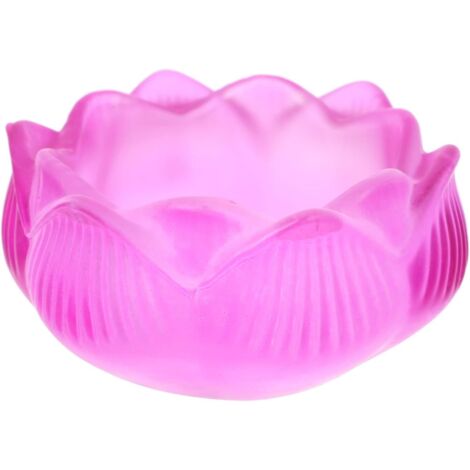De 2 Bougeoirs Lotus en Verre Coloré Bougeoirs Délicats (1/5)