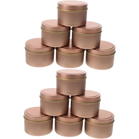 pièces Lot de Pots Bougie Métal Boîtes Rondes pour (1/5)