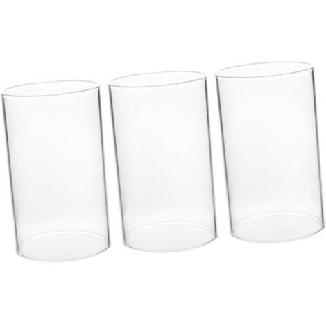 bougies En Verre Transparent Coupe vent 6x15 Cm Abat jour