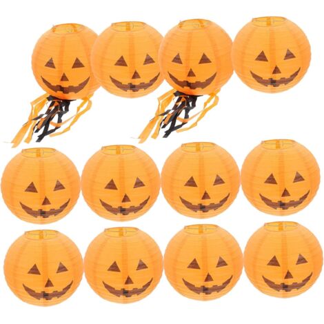 de 12 Lanternes Led en Forme de Citrouille pour Halloween (1/5)