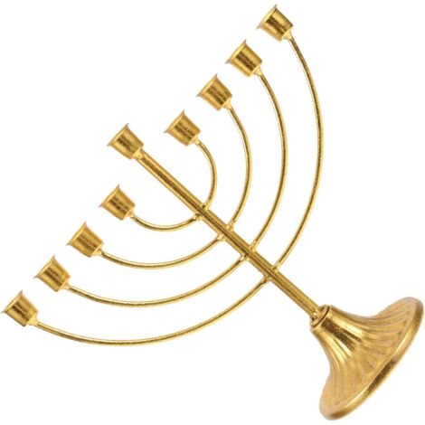 Hanukkah Branches Fer Doré Vintage Porte Bougies Décoratif (1/5)
