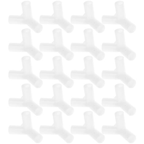 20 raccords en T en plastique de 135 mm pour tubes de 1 pouce (1/5)