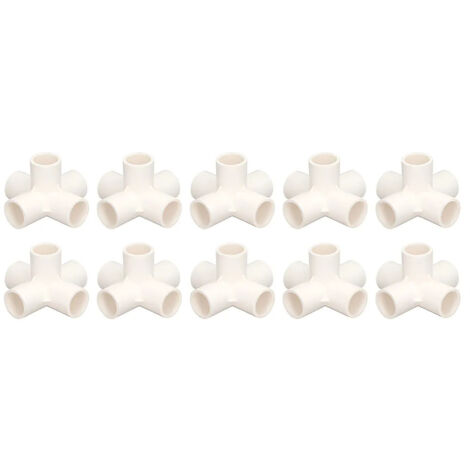 Raccord de tuyau PVC 5 voies 25 mm 10 pices 2025 (1/5)