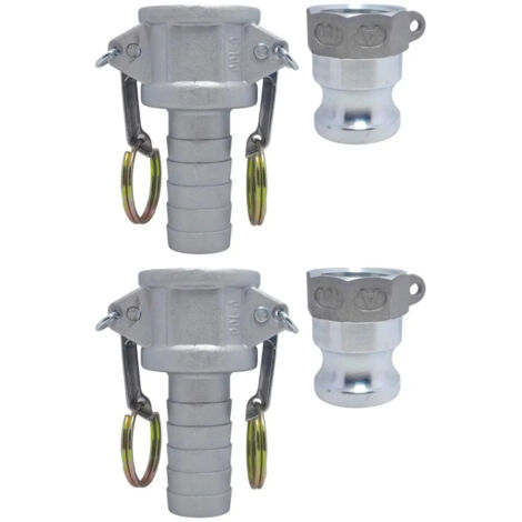 Connecteur rapide 1 pouce en aluminium mle et femelle 2 paires (1/5)