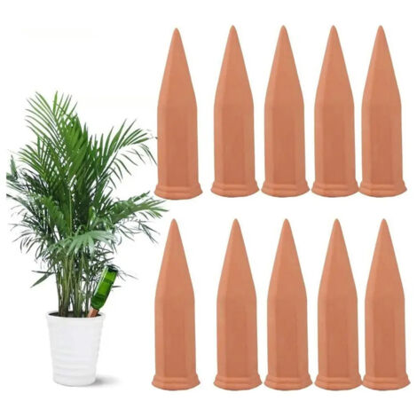 Lot de 10 arrosoirs pour plantes becs verseurs en terre cuite (1/5)