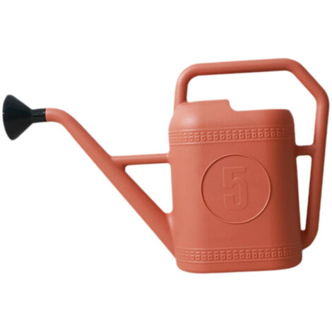 Arrosoir avec tte de pulvrisation bouteille et pot de fleurs 5 litres rouge (1/5)