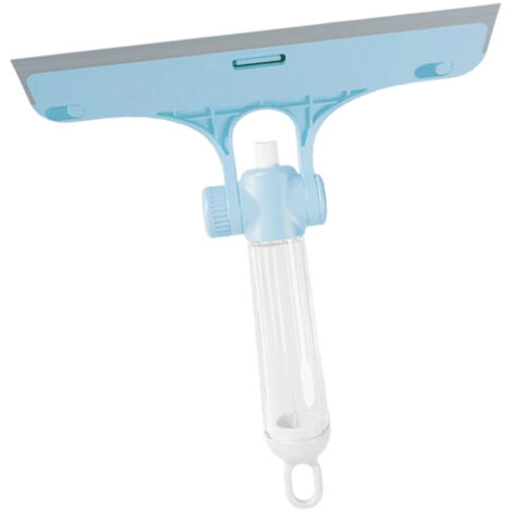 Raclette vitre avec pulvrisateur portable rglable bleue (1/5)