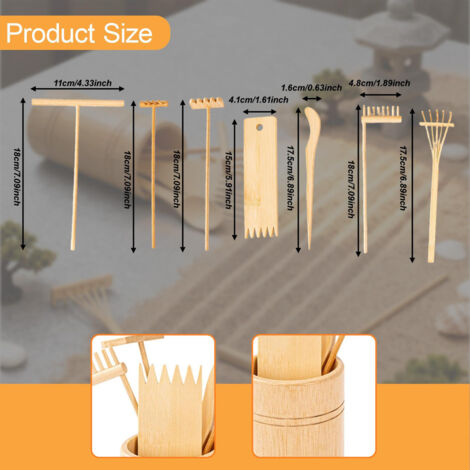 TOYANDONA 6 Râteaux Zen Mini – Outils De Jardin Zen Pour Sable, Méditation, Décoration, Créativité