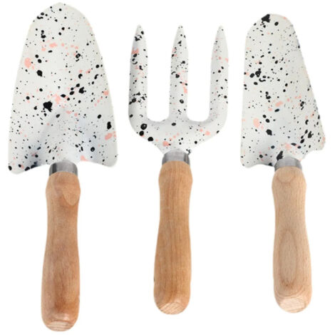 mini outils de jardinage avec manches en bois (1/5)