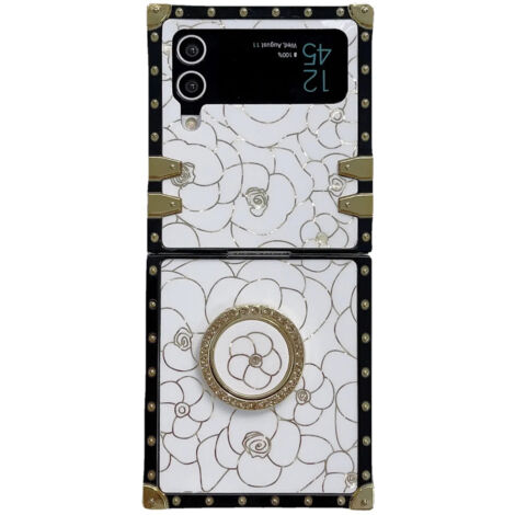 Étui pour Samsung Galaxy Flip Z4 Z3, texture élégante en pétales (1/5)