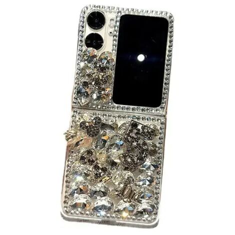 Étui à rabat pour Oppo Find N2, coque de téléphone portable mignonne à diamant (1/5)