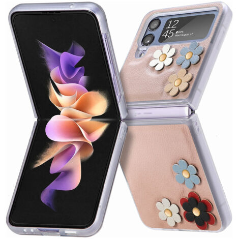 Étui à rabat créatif à fleurs 3D pour Samsung Galaxy Z4 (modèle femme) (1/5)