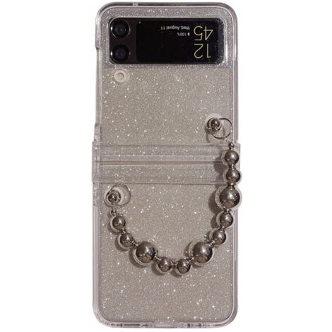 Étui argenté à paillettes pour Samsung Galaxy Flip Z4 Z3 (1/5)