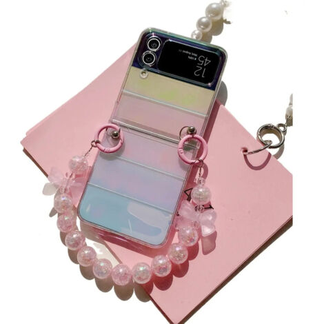 Étui pour Samsung Z Flip 3 Z4, bracelets à dégradé de couleurs (1/5)