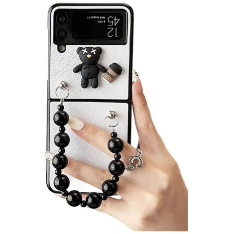 Étui ours brun avec dragonne pour Samsung Z Flip 4/3 (1/5)