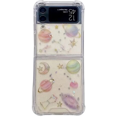 Coques à paillettes Planet pour Samsung Galaxy Z Flip 4/Z3 (1/5)
