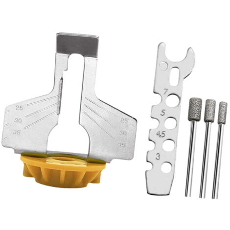 Kit d'affûtage de scie avec guide d'angle et règle jaune (1/5)