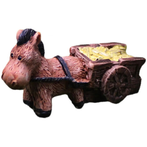 Moulin à chariot en forme d'âne, paire de petites statues (1/5)