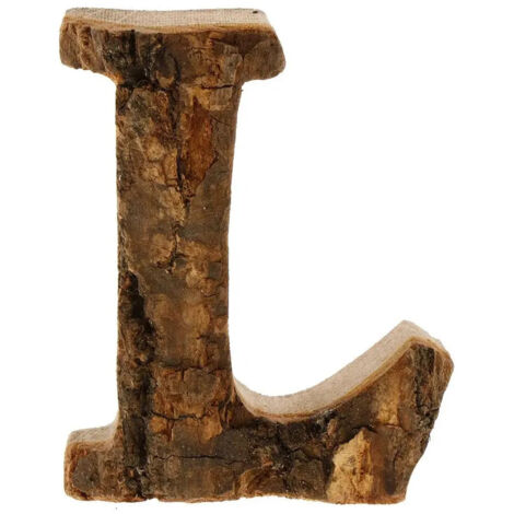 Lettres en bois peintes à la main, numéros de porte, lettre L (1/5)