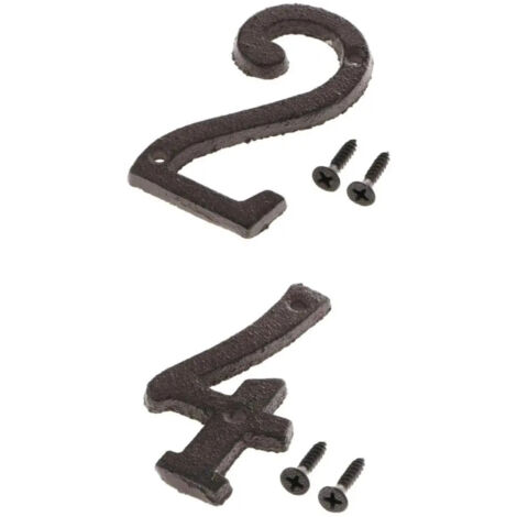 plaques de numéro de porte de maison antiques (1/5)