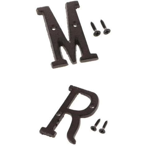 2x Lettres murales pour porte de maison M. (1/5)