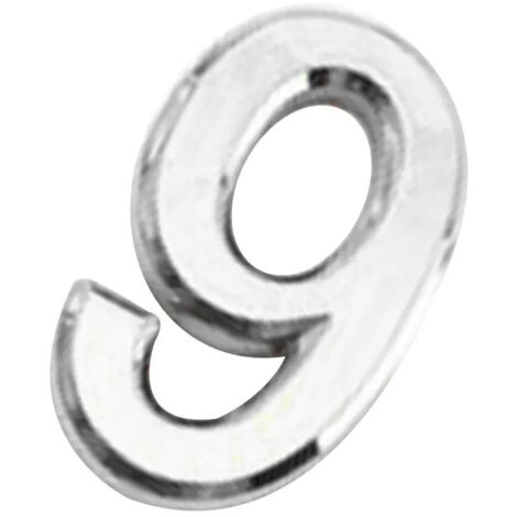 Numéro de porte autocollant en plastique argenté/doré (1/4)
