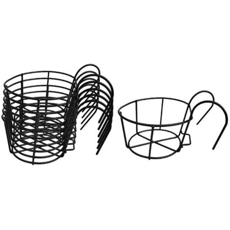 Ensemble de 7 jardinires suspendues en mtal noir