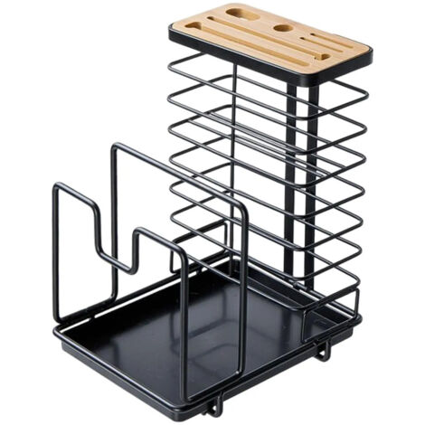 Organisateur de couvercles de casseroles portecouverts noir (1/5)