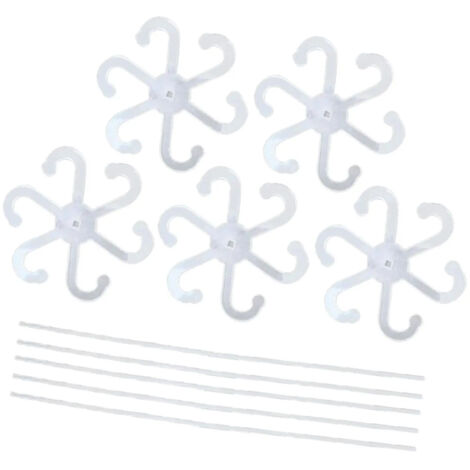 Lot de 5 supports pour plantes en acrylique supports de tiges (1/5)