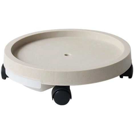 Support rond pour plantes roulettes beige 244 (1/5)